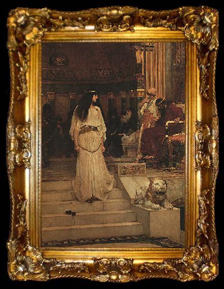 framed  John William Waterhouse Marianne Leaving the Judgment Seat of Herod, ta009-2